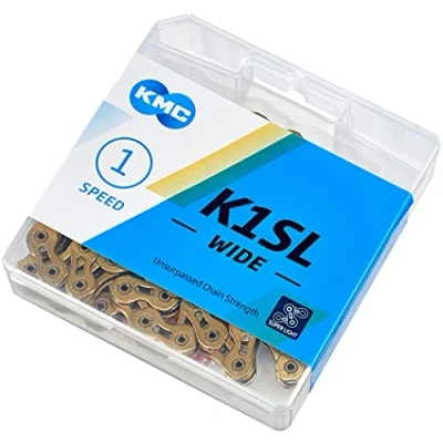 Image of KMC K1SL Wide BMX Chain, Ti Ni Gold, 100 Link