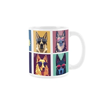 Image of Purely Home Cool Pets German Shepherds Alsatian Mug White Coffee/Tea Gift 11oz