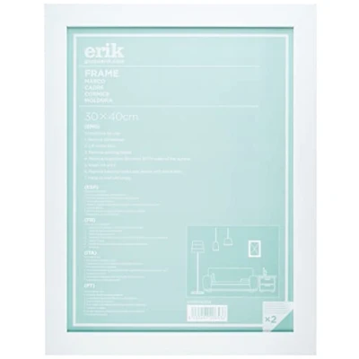 Image of Grupo Erik Decorative foil frame, White, Design wood, 30x40 cm