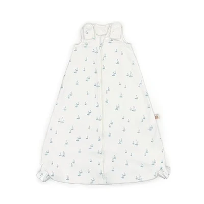 Image of Ergobaby Baby Sleeping Bag 6 18 Month with Feet and Car Seat Belt Slot, On The Move Sailboat Dreams, 0.5 TOG