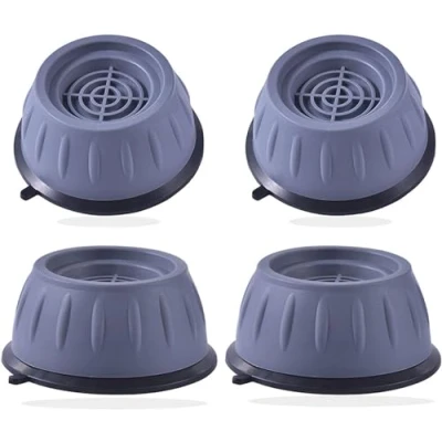 Image of 4PCS Washing Machine Rubber Feet Pads Universal Anti Vibration Mat [Shock Absorber] Slip Noise Cancelling for Dryer, Machine, Dishwasher (Gray)