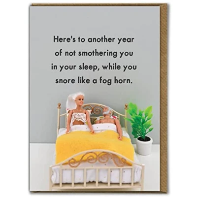 Image of Bold &amp; Bright Funny Anniversary Card &#039;Foghorn&#039; Cheeky Cards For Husband Wife Boyfriend Girlfriend Partner Novelty Humour