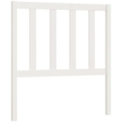 Image of vidaXL Bed Headboard White 81x4x100 cm Solid Wood Pine