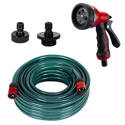 Image of Original Einhell Accessory Set for Surface Pumps (4 Pieces, Pump Accessories, Pressure Sided Set, Includes Garden Hose, 2X Adaptors, Shower)