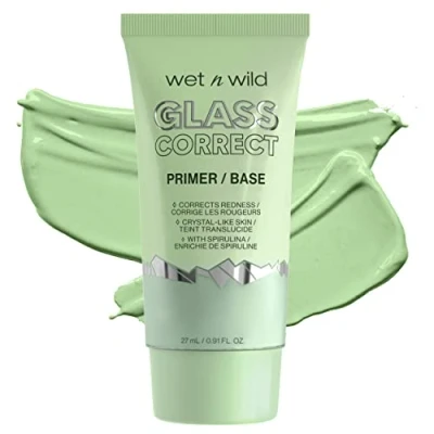 Image of wet n wild Prime Focus Glass Skin Correct Primer Bright Crystal Finish, Green, 0.91 Fl Oz