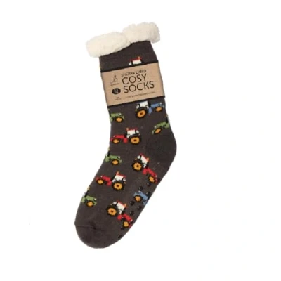 Image of Bartleby Mens Sherpa Socks Modern Tractor