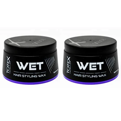 Image of Totex Hair Styling Wet Wax Strong Hold Shiny &amp; Look Texturizing Braiding Sweet Melon Scent Unisex 150ml (Pack Of 2)