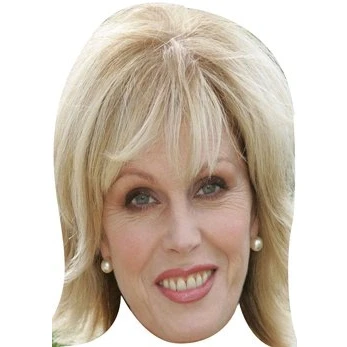 Image of FoxyPrinting Joanna Lumley Celebrity Cardboard Party Face Mask Fancy Dress