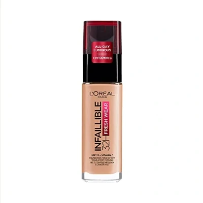 Image of L&#039;Oréal Paris Make up, Waterproof and Long Lasting Liquid Foundation with SPF 25, Infaillible 32H Fresh Wear No. 245 Golden Honey, 30 ml