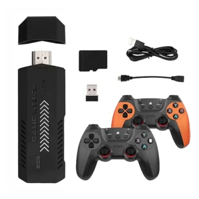 Image of Meiurlex X2 Ultra Wireless Retro Game Console, 64G Nostalgia Stick 35,000+ Games &amp; Emulators, Plug and Play Video for TV 4K HDMI, 2.4g Controllers