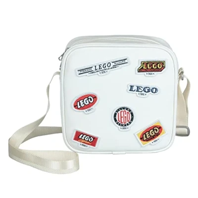 Image of LEGO RETRO LOGOS Crossbody HANDBAG, White, One Size, Handbag