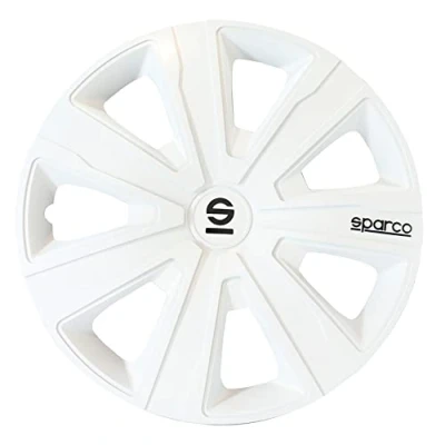 Image of Sparco Wheel Covers Palermo 14 inch White Set of 4 pieces