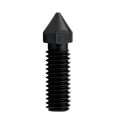 Image of M6 High Temperature Flow Hardened Steel Nozzle 0.4mm Compatible with 1.75mm 3D Printer Volcano Hotend Heat Block Sidewinder X1 X2 AC Vyper Kobra Max Print PEI PEEK Carbon Fiber (0.4mm)