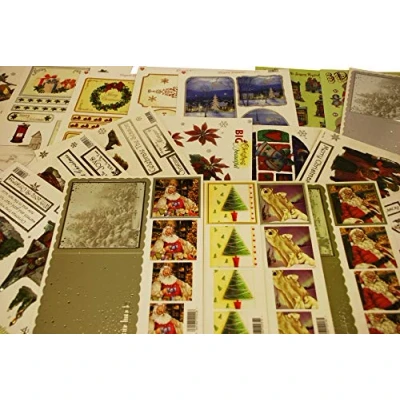 Image of Craft UK 2352 Christmas 3D Die Cut Reflective &amp; Topper Mixed Kit