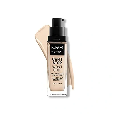 Image of NYX Professional Makeup Can&#039;t Stop Won&#039;t Full Coverage Foundation, Long Lasting, Waterproof, Vegan Formula, Matte Finish, Shade: Pale