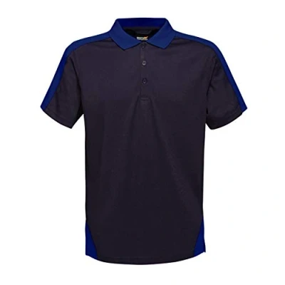 Image of Regatta Professional Contrast Coolweave Wicking Polo Shirt, Nvy/NewRoyal, M