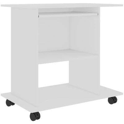 Image of vidaXL Computer Desk White 80x50x75 cm Engineered Wood