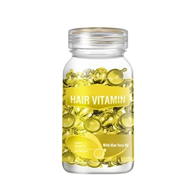 Image of Hair Vitamin Serum Capsule,Hair Treatment with Moroccan, Macadamia &amp; Avocado Oil, Vitamins A/C/E Restores Dry Frizzy Hair, Argan Oil for (Aloe Vera Oil)