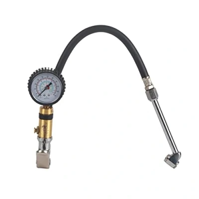 Image of Tire Inflator,1/4&quot; Tyre Air Inflation Pump Gun, 10 220psi Pressure Capacity, Dial Gauge Compressor Tool For Bike, Motorcycle, Automobile