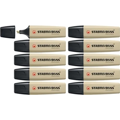 Image of Highlighter STABILO BOSS ORIGINAL NatureCOLORS Pack of 10 Mud Green