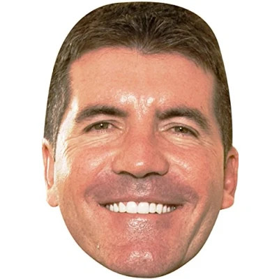 Image of FoxyPrinting Simon Cowell X Factor Celebrity Party Cardboard Face Mask Fancy Dress