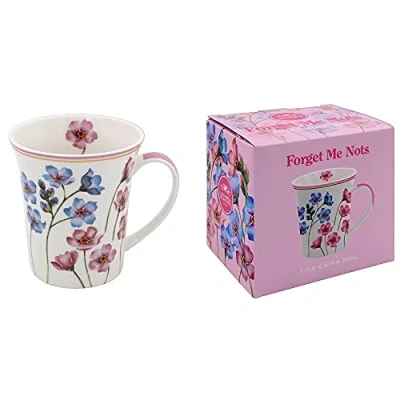 Image of The Leonardo Collection LP94571 Forget Me Nots Mug, Floral Design, Fine China, Boxed