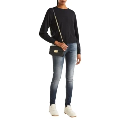 Image of United Colors of Benetton Women&#039;s Jersey G/C M/L 1002d10bg Sweater, Black, L