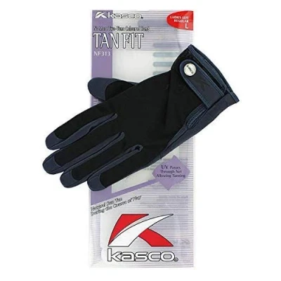 Image of Kasco Women Tan Fit Right Hand Golf Glove Black, Large