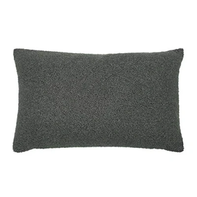 Image of furn. Malham Shearling Fleece Rectangular Feather Filled Cushion Grey One Size