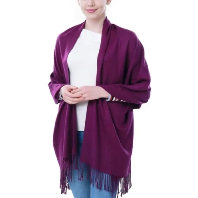 Image of vimate Pashmina Shawl Wrap Womens Purple Shawls and Wraps for Evening Dresses(UK Purple)
