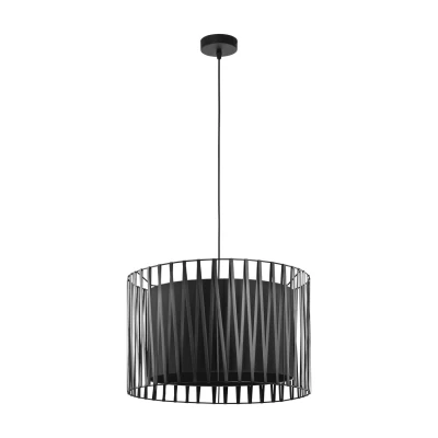 Image of Harmony Wire Frame Pendant Ceiling Light Black 3xE27
