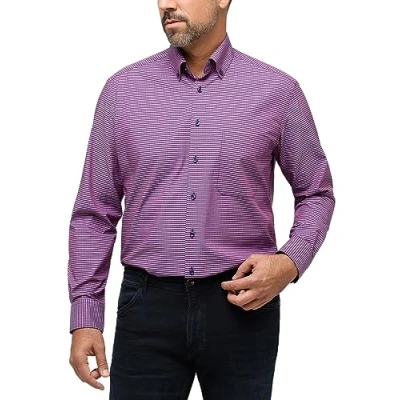 Image of Eterna Men&#039;s Poplin Shirt Comfort Fit, Sunset Red, 44