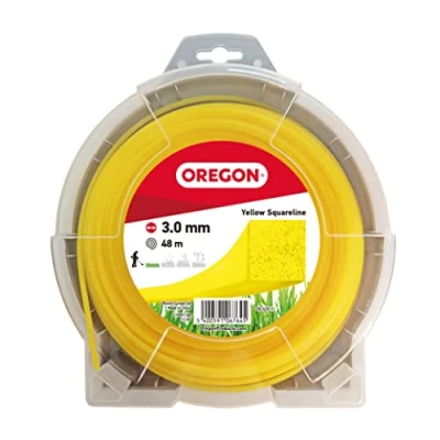 Image of Oregon Yellow Square Strimmer Line Wire for Grass Trimmers and Brushcutters, Professional Grade Nylon, Fits Most Strimmers, 3.0 mm x 48 m (69 420 Y)