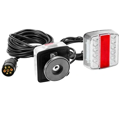 Image of DARKGUARD 12V Magnetic LED Trailer Lights with Cable 7.5M 7pin plug, Pre wired 7 pin Rear Light Kit Magnet, Tail