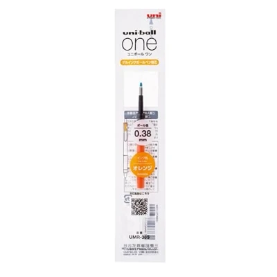 Image of Unistar Mitsubishi Pencil One Refill, 0.38mm, Orange, UMR 38S