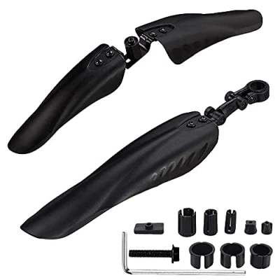 Image of ePicsoa Bike Mudguard Set, Bicycle Mudguards Universal Full Cover Thicken Widen Fenders Front and Rear Mud Guard Portable Adjustable Mudflap for Mountain Road