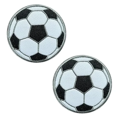 Image of 2 Pieces Love Football Tactical Patch Military Hook &amp; Loop Embroidered Applique Sport Emblem for Bags Backpack Uniform Vest Clothes Outdoor Jersey Biker or Collect