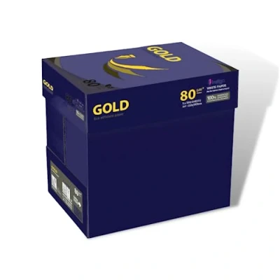 Image of indigo A4 Paper 80gsm 1 Box 5 Reams (2500 Sheets) Professional Office Business Premium White High Whiteness 13kg a Gold Standard