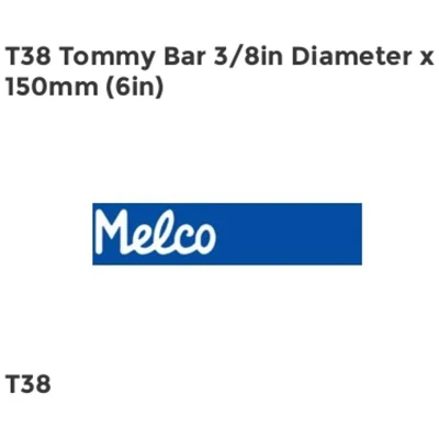 Image of Melco T38 Tommy Bar 3/8in Diameter x 150mm (6in) MELT38