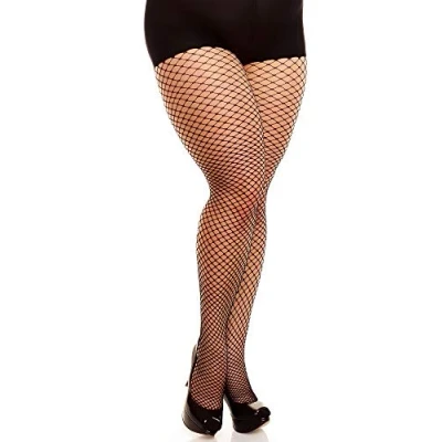 Image of GLAMORY Women&#039;s Mesh Netzstrumpfhose Fishnet Tights, 100 den, Make up, 3XL Große Größen
