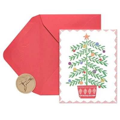 Image of Papyrus Christmas Cards Boxed with Envelopes, Merry Little Christmas, Tree (20 Count)