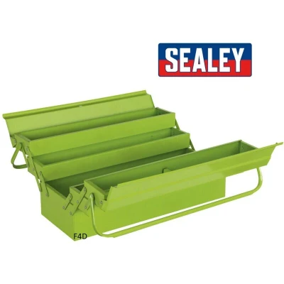 Image of Sealey Ap521Hv Cantilever Toolbox 4 Tray 530Mm Hi Vis Green