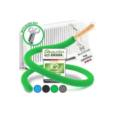 Image of THE ORIGINAL Radiator Cleaner Brush 115cm I Flexible Scratch Free Washable Cleaning Duster Long Thin Fits 99% of Gridded &amp; Non Radiators Green