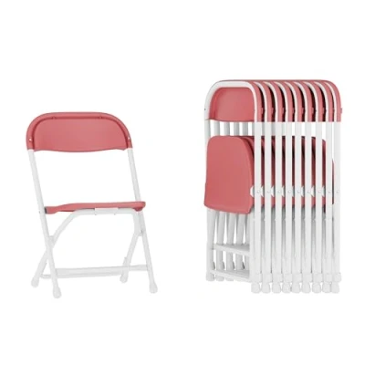 Image of Flash Furniture 10 Pack Kids Plastic Folding Chair, Burgundy, Set of