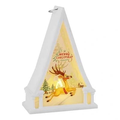 Image of BELLE VOUS Glass Christmas Tea Light Holder with LED Candle Decorative Xmas Tealight for Home, Wedding Party &amp; Table Centrepiece Decoration