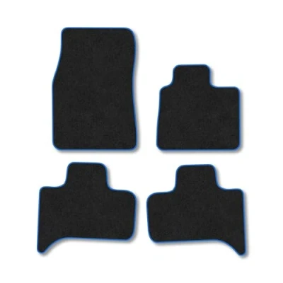 Image of Car Mats Compatible with BMW X5 (1999 2006) [E53] Tailored Fit Blue Carpet Floor Set Accessory Custom 4 Pieces Anti Slip Backing &amp; Binding Trim Edge