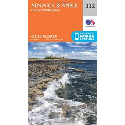Image of Explorer 332 Alnwick &amp; Amble Map With Digital Version