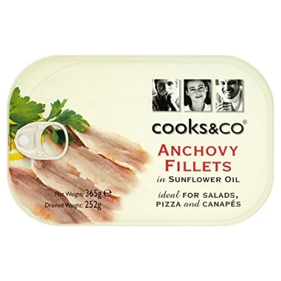 Image of Cooks &amp; Co Anchovy Fillets in Sunflower Oil (365g)
