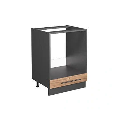 Image of Vicco Oven housing cabinet Fame Line, Gold power oak/Anthracite, 60 cm without worktop