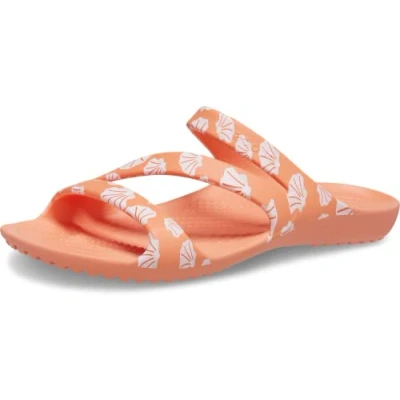 Image of Crocs Women&#039;s Kadee Ii Graphic Sandal W Clog, Papaya Multi, 3 UK Men 4 Women